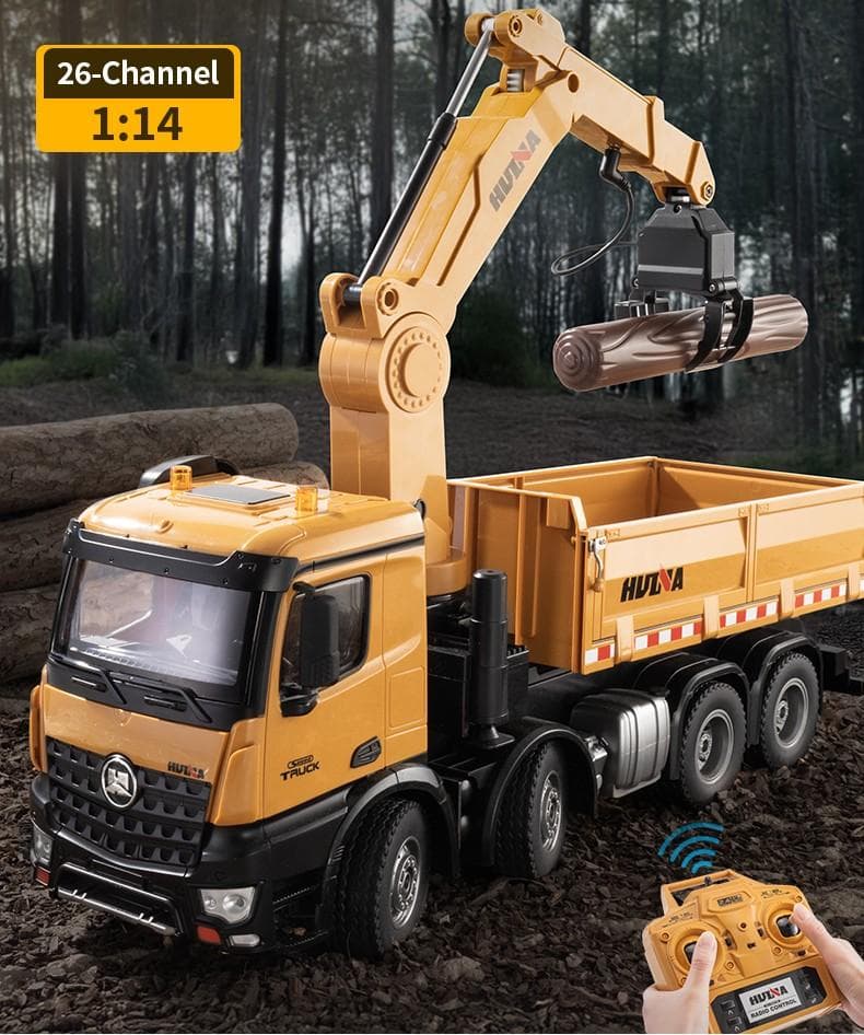 1/14サイズ　折り曲げクレーントラックラジコンHUINA　1538