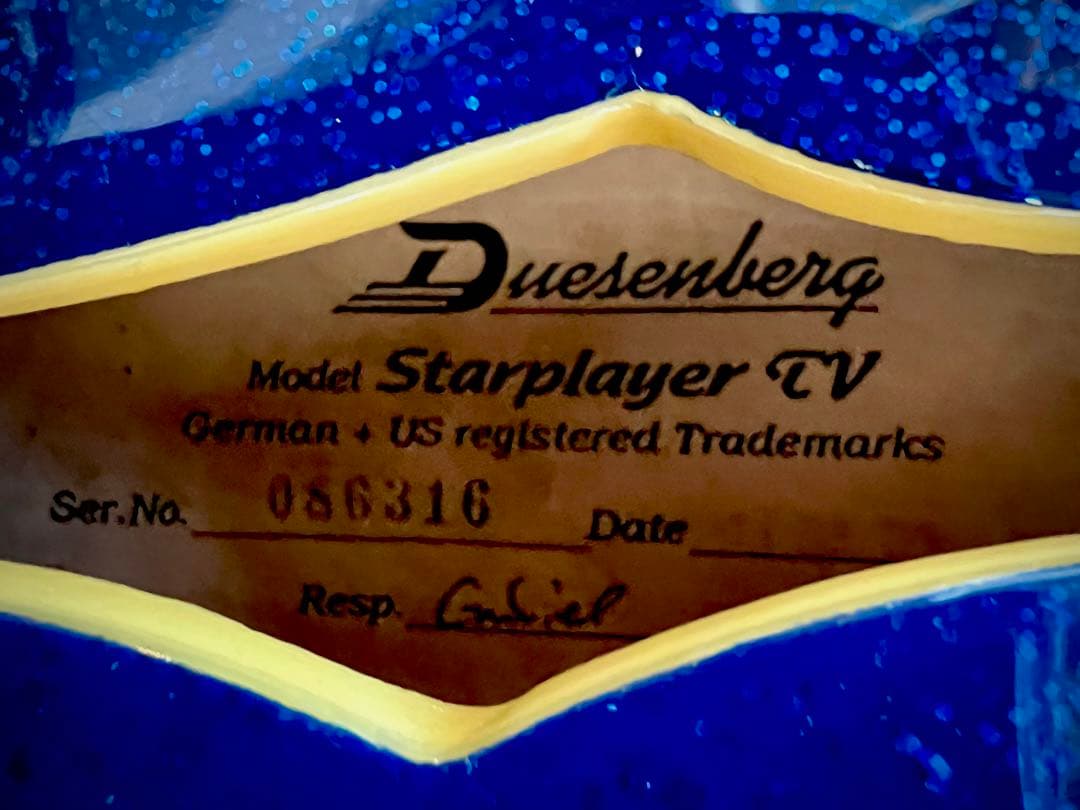 ギター Duesenberg Starplayer TV Blue Sparkle
