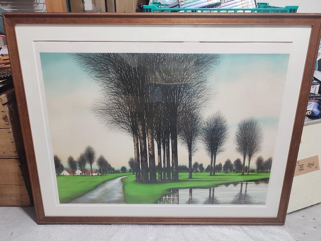 ジャック ・ デペルト「 水辺の道 」 リトグラフ 版画 特大サイズ