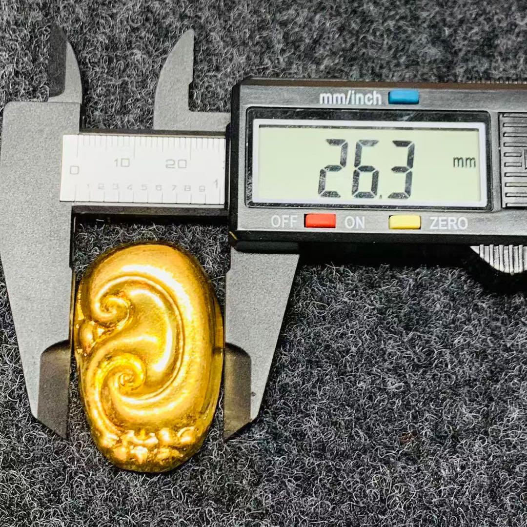 極美品 希少 中国 大清金庫 雲の金元宝 金貨 御賜足金 金塊 足金 元寶 骨董