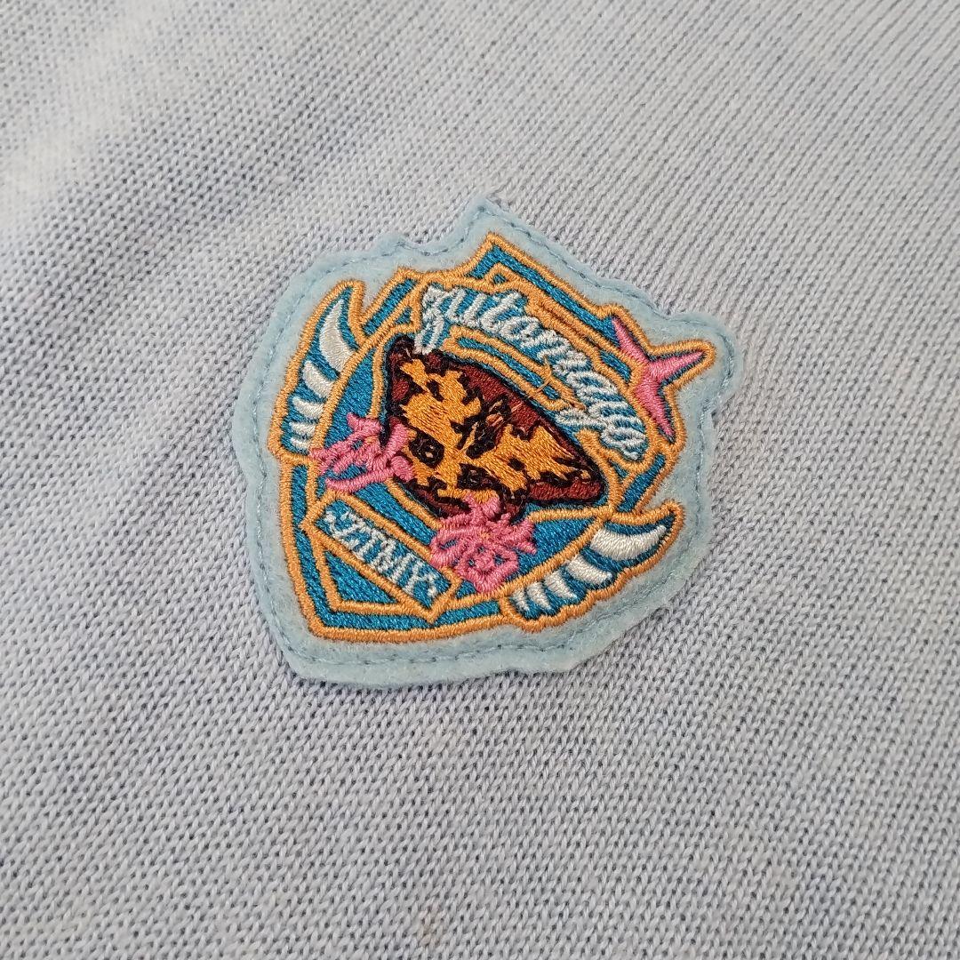 【ずっと真夜中でいいのに。】長袖ニットポロシャツ/ライトブルー