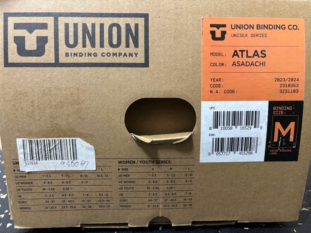 UNION Atlas asadachi 23-24 Mサイズ