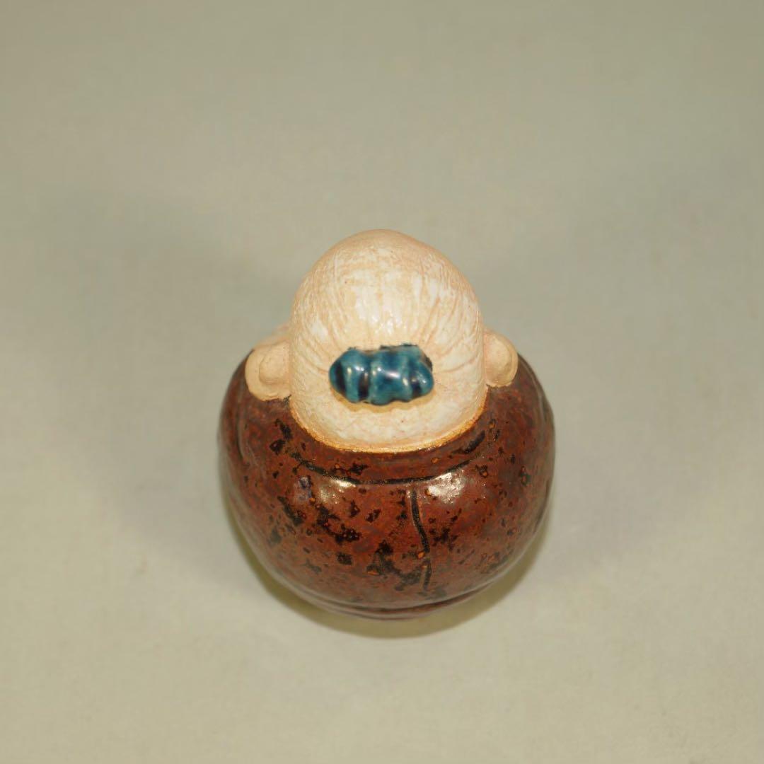 九谷焼き　中村秋塘作　寿老人 香合 共箱 茶道具