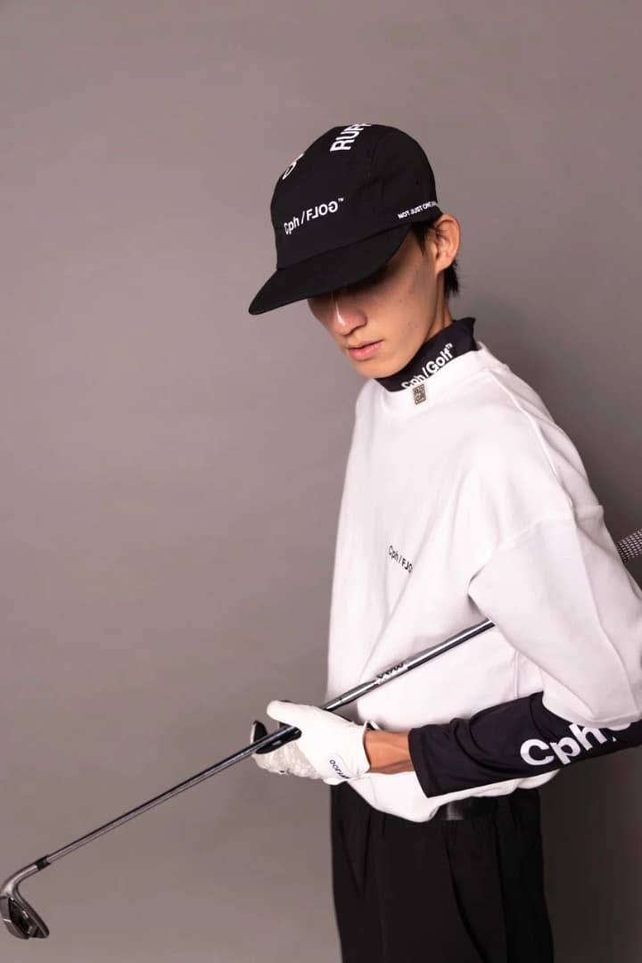 Cph/Golf×RUFFLOG SS MOCK NECK TEE WHITE