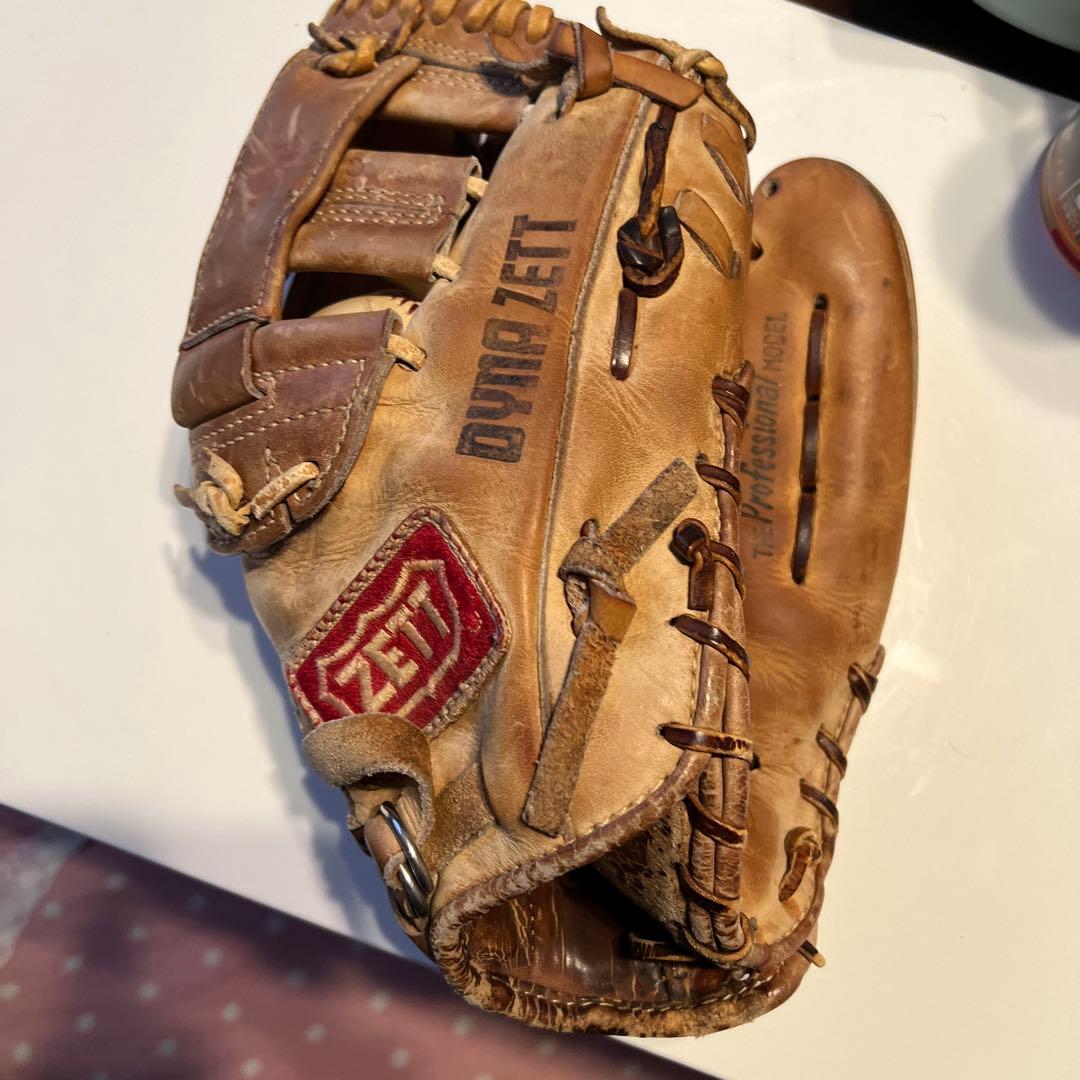 ZETT 硬式グローブ 茶色 使用感ありサード用