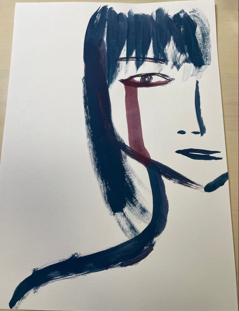 【原画】一点物 アートパネル「憂い」 千種 累 現代アート 抽象画 インテリア