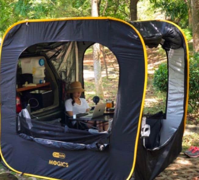 カースル　キューブ型テントMOGICS カーサイドテント 黒　直接受け渡し限定