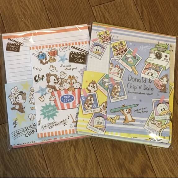 ★新品★ディズニー  レターセット  ２種セット  チプデ