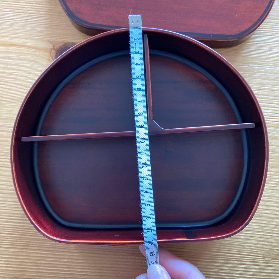 木曽塗り　漆工房野口さん半月弁当　2個