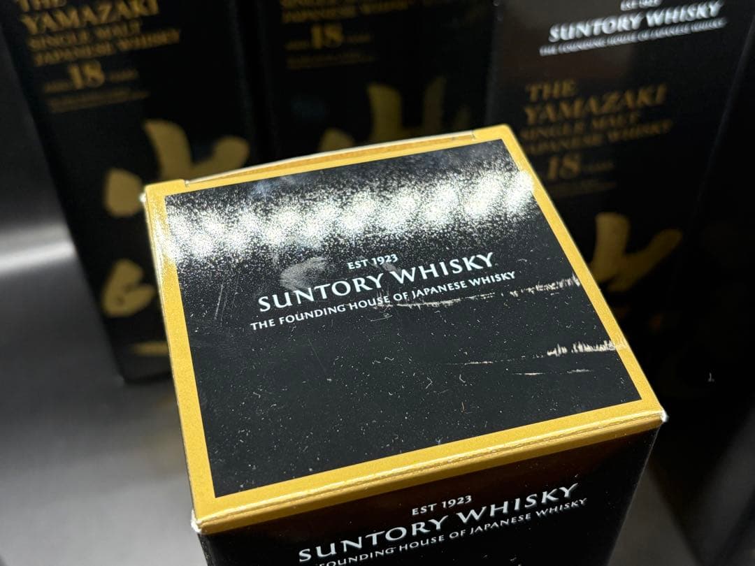 サントリー山崎18年　空瓶6本　 カートン＆ダンボールコンプリートセット！