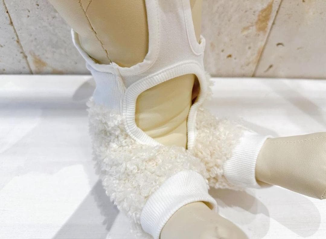 DENIM ROSE ワッペンボアパンツ