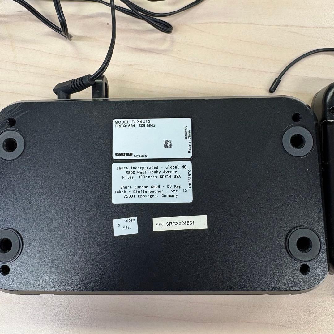 SHURE BLX4 BLX1 J10 ワイヤレスシステム ワイヤレスマイク