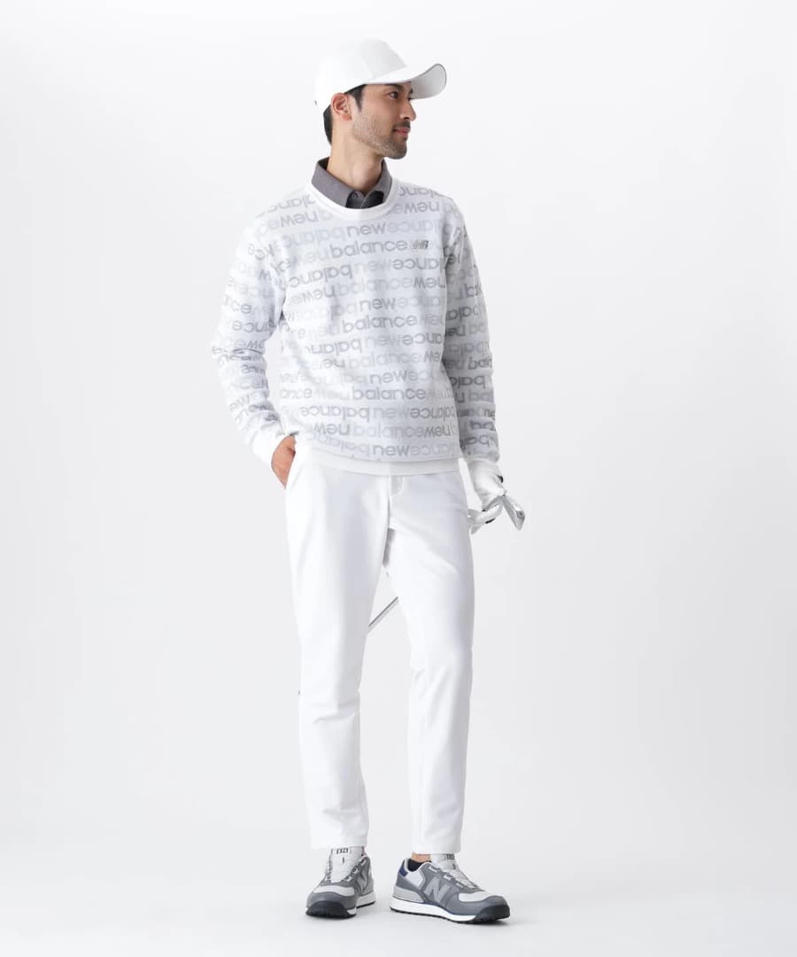 New Balance　アップサイドダウンロゴボーダー　吸湿発熱 ニット【XL】