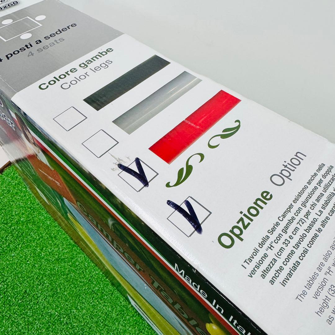 新品 CASTELMERLINO ハイ＆ローキャンパーテーブル 80×60