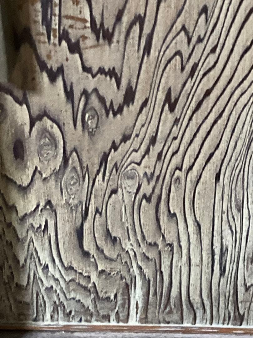 【神代杉】 骨董 アンティーク 飾り棚 茶箪笥 水屋 古民具 天板一枚板