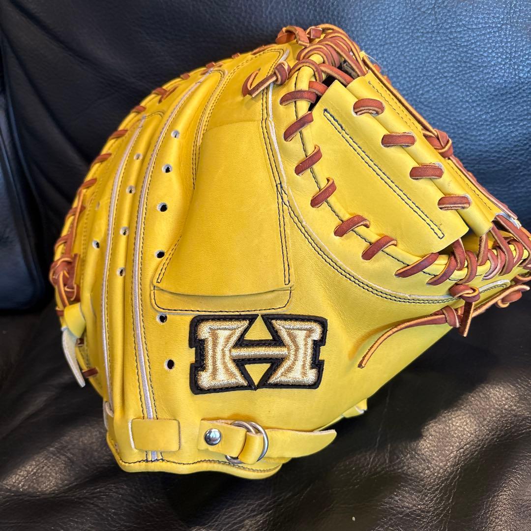 新品　硬式　ハイゴールド　キャッチャーミット　ハタケヤマ