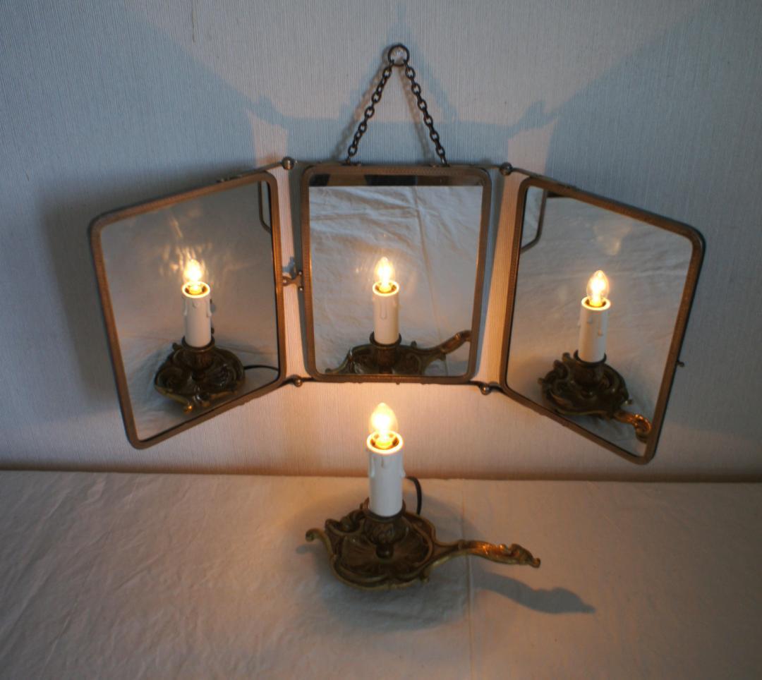 キャンドル　ランプ　 蝋燭　シャンデリア　ブロカント　フランスアンティーク