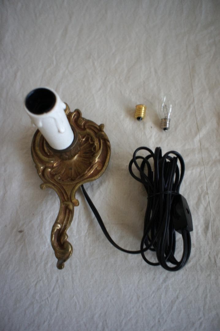 キャンドル　ランプ　 蝋燭　シャンデリア　ブロカント　フランスアンティーク