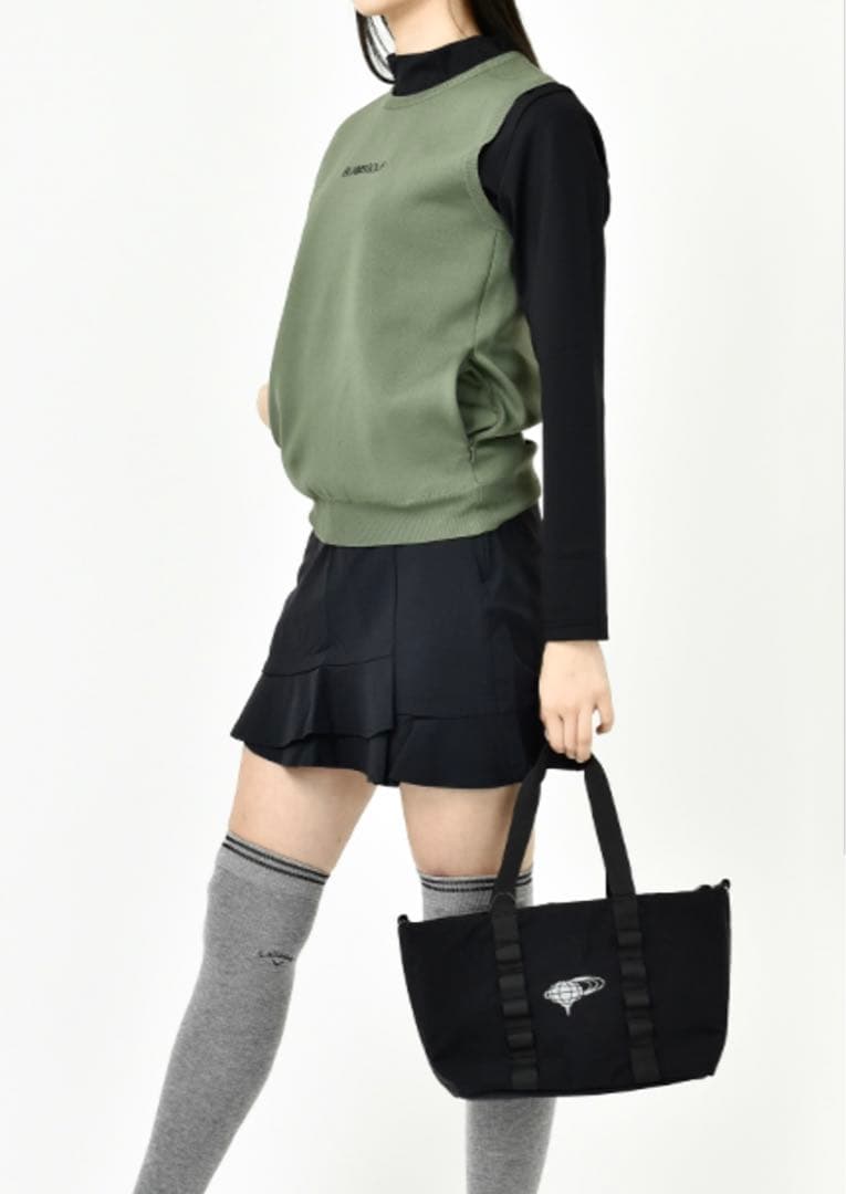 美品　BEAMS GOLF クルーネックニットベスト カーキ　サイズM ビームス