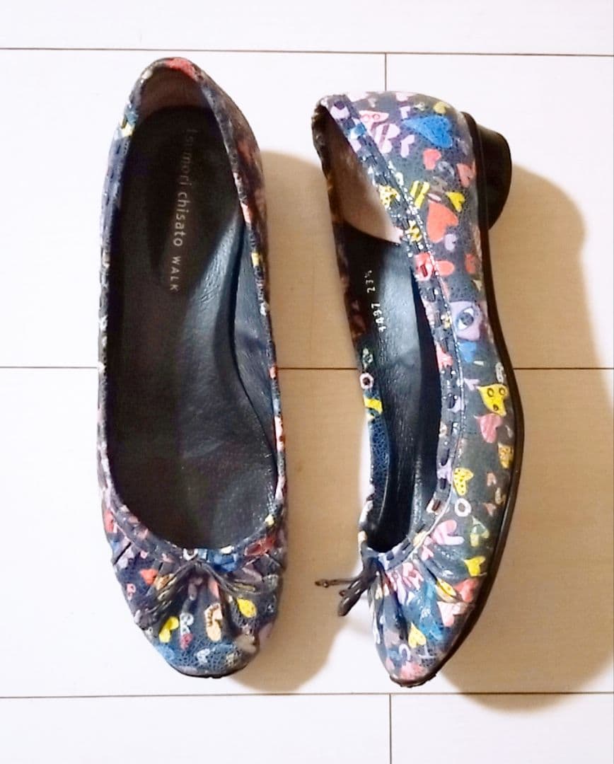 D222085 tsumori chisato WALK 総柄 バレエシューズ