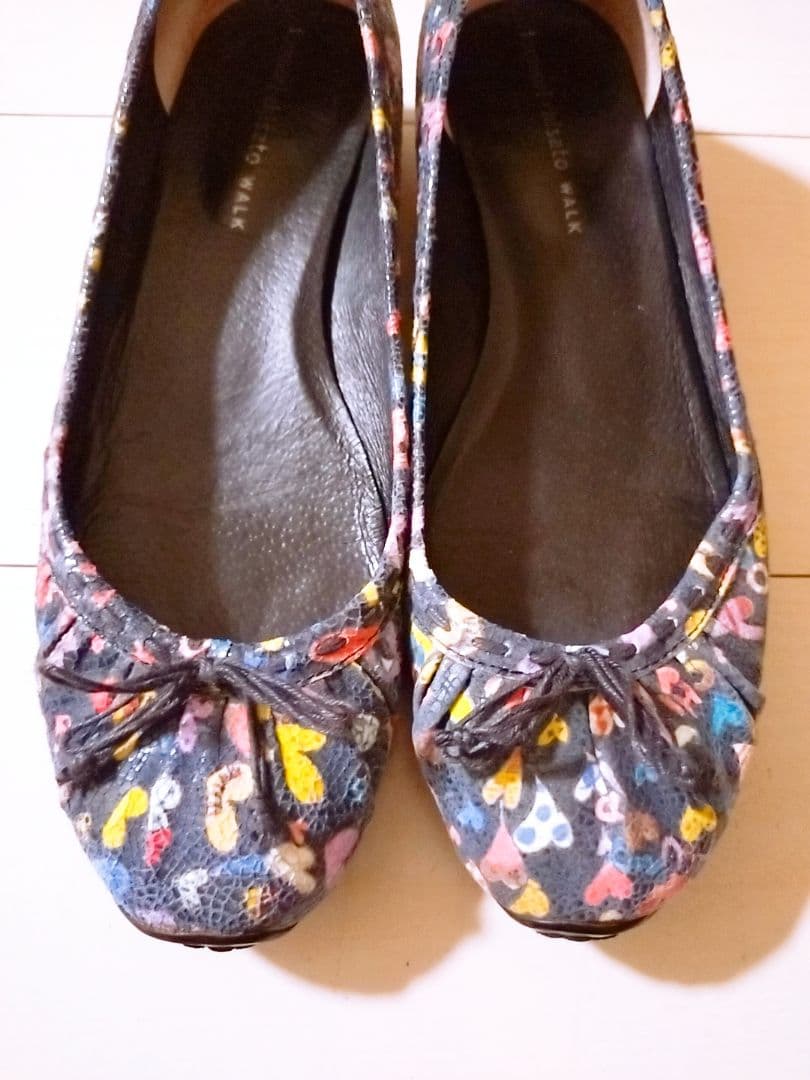 D222085 tsumori chisato WALK 総柄 バレエシューズ