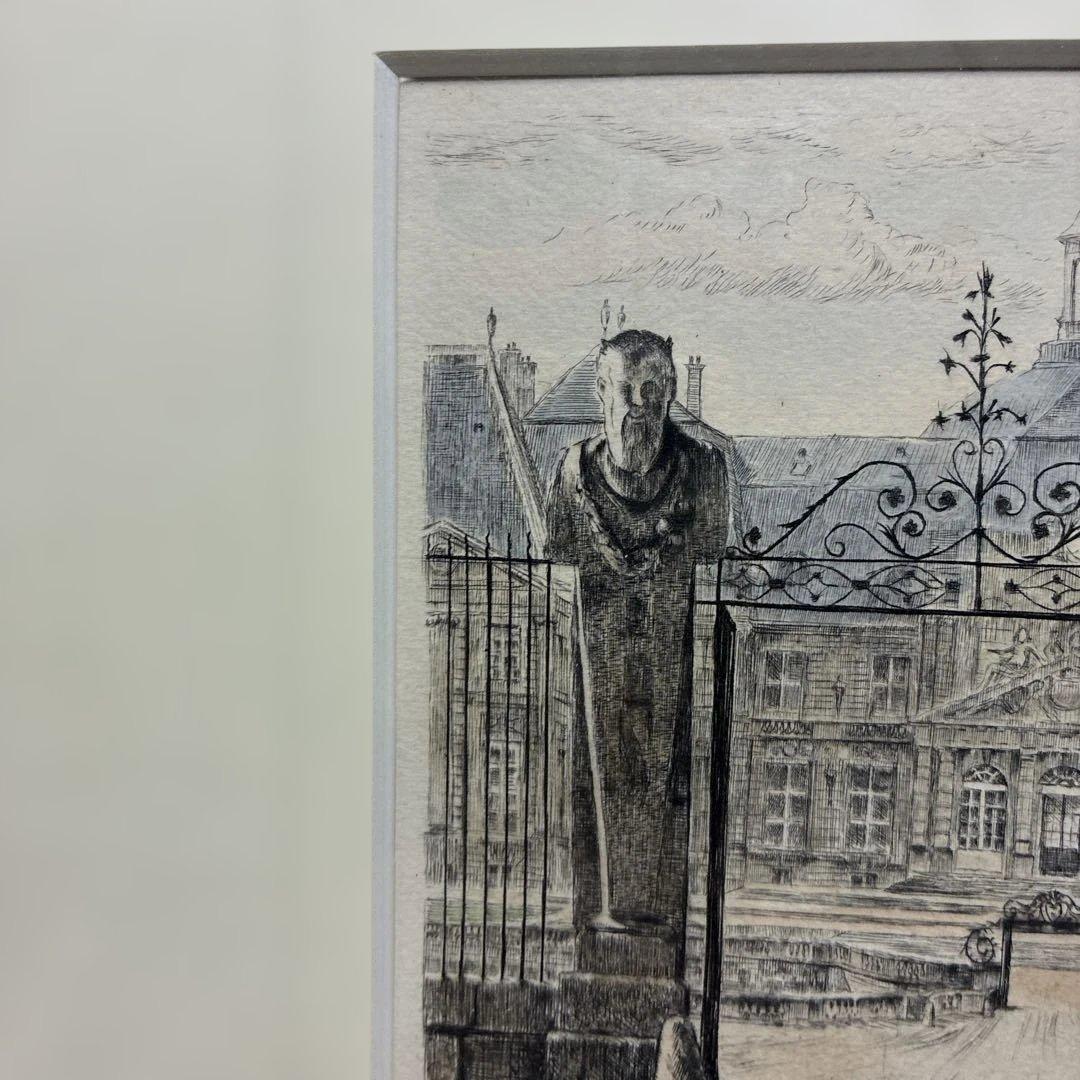 フランスアンティーク銅版画　ヴォー・ル・ヴィコント城