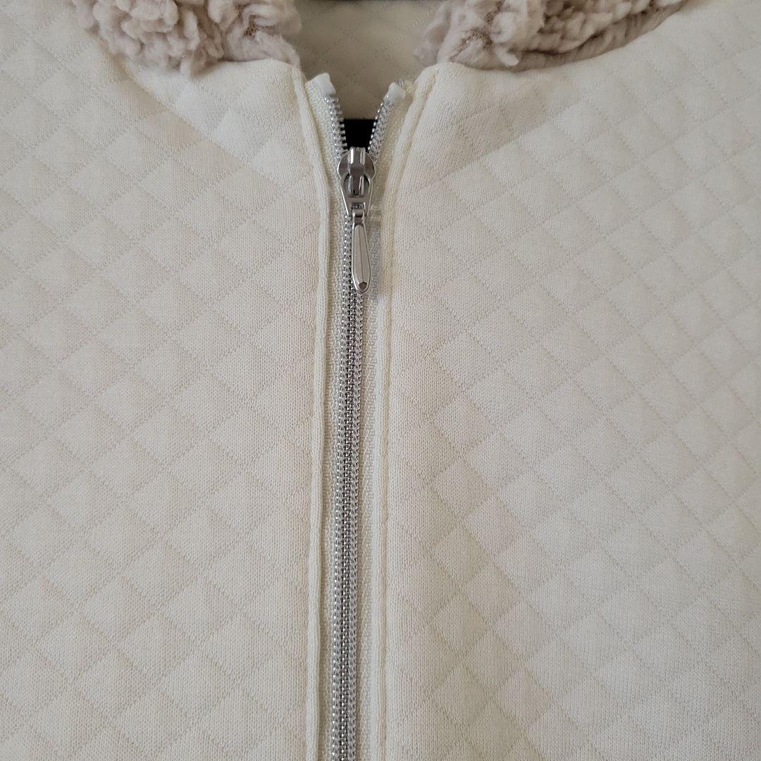 入手困難 美品 プリンス アイボリー キルティングパーカー フリースフード付き