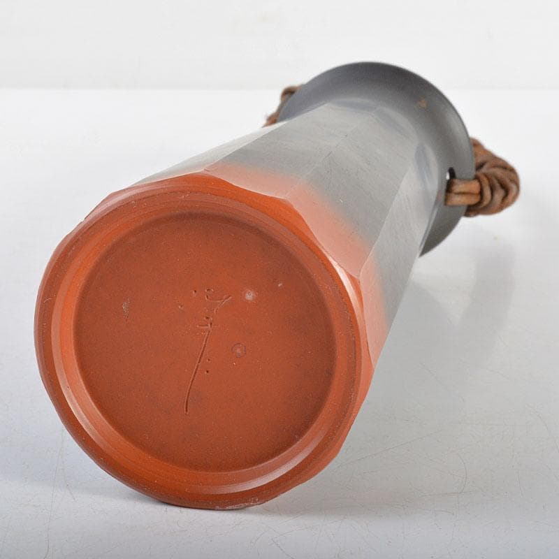 常滑焼　小西洋平作　窯変　花入　共箱　V　R4585