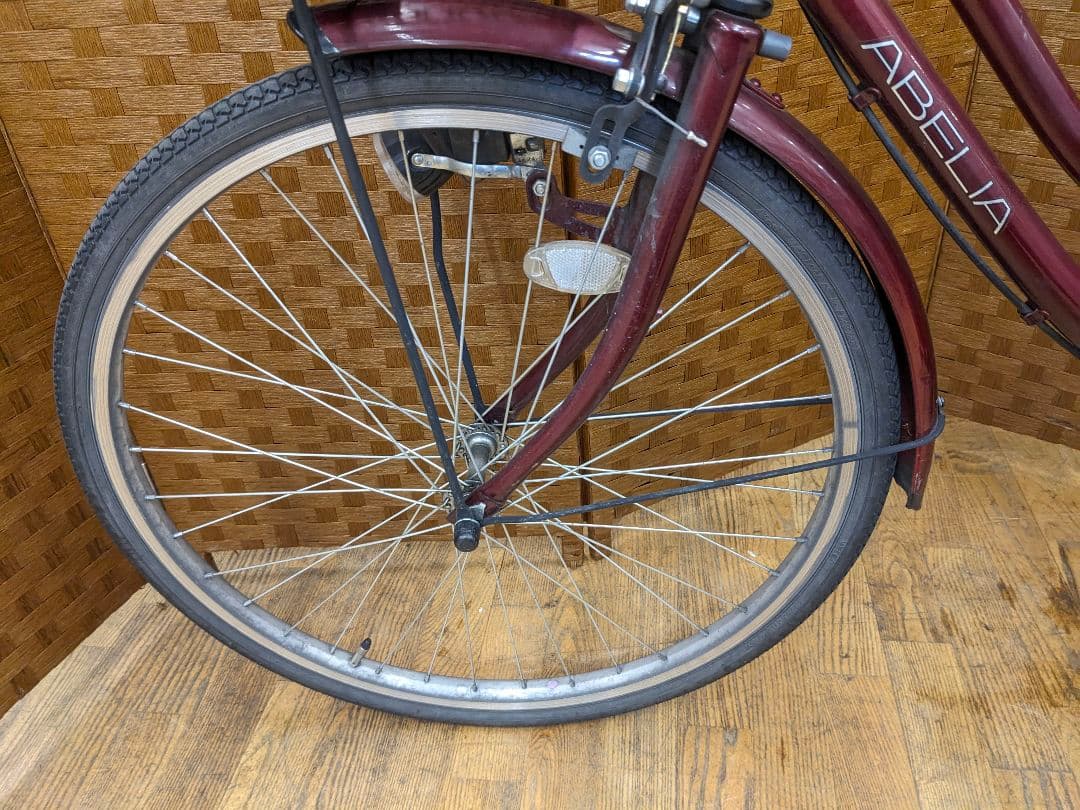 U093 普通自転車　26インチ　レッド　シンプル　お手頃価格