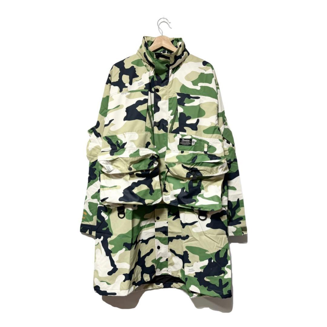 新品 ラッセルノ ゴルフ 2Way カスタム ロング ジャケット カモ 2XL