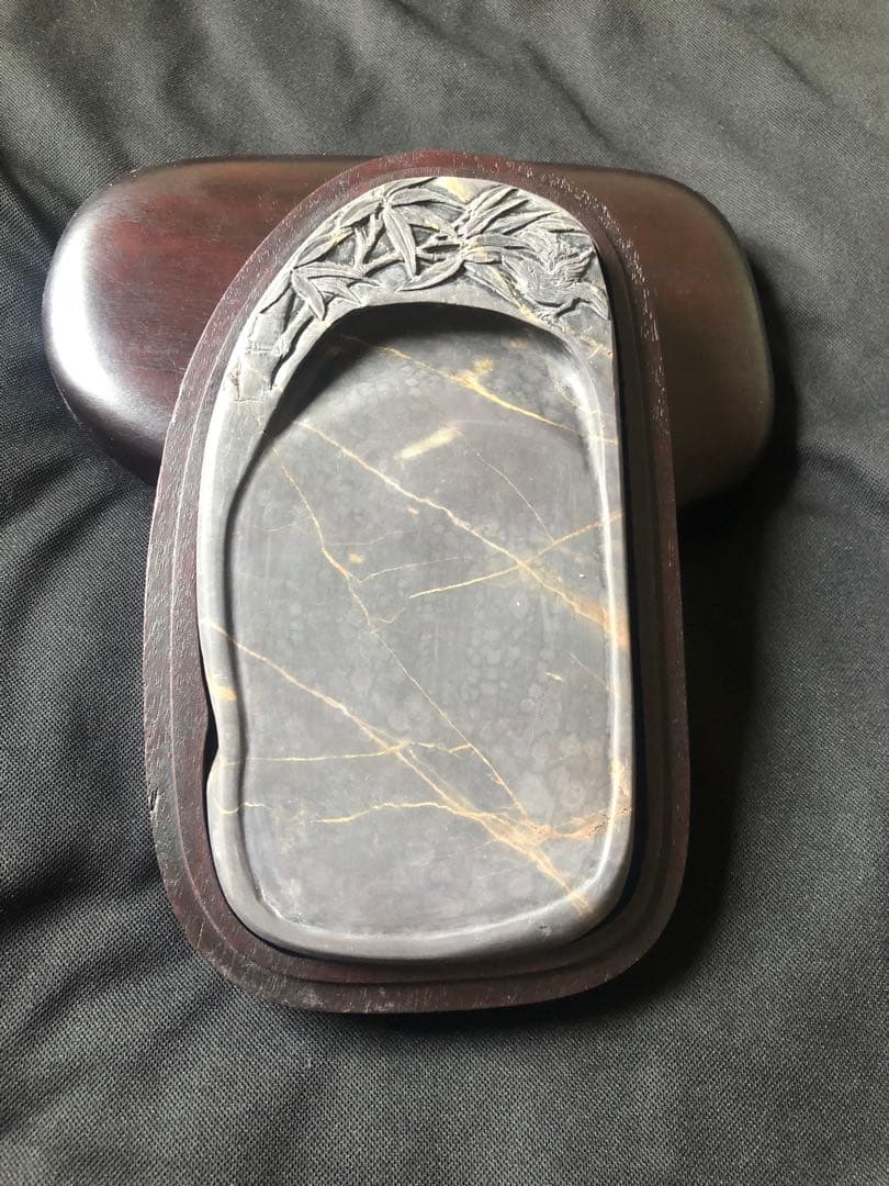 すずり 端溪硯 老坑水岩 大西洞 金綫 五彩釘 書道用品 端渓硯 文房四寶