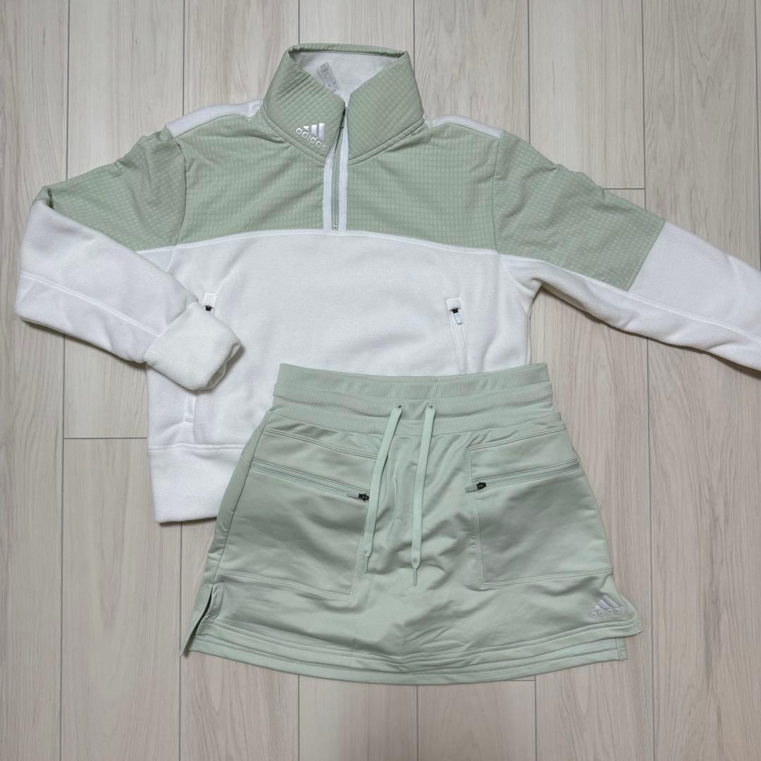 新品 アディダス セットアップ もこもこ フリース 小さいサイズ スカート 秋冬