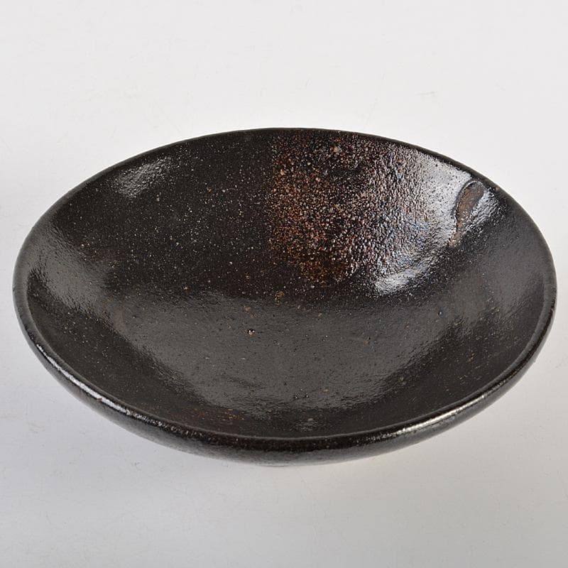 茶道具　楽吉左衛門　十代旦入造　黒楽平茶碗　時代箱付　M　R7410