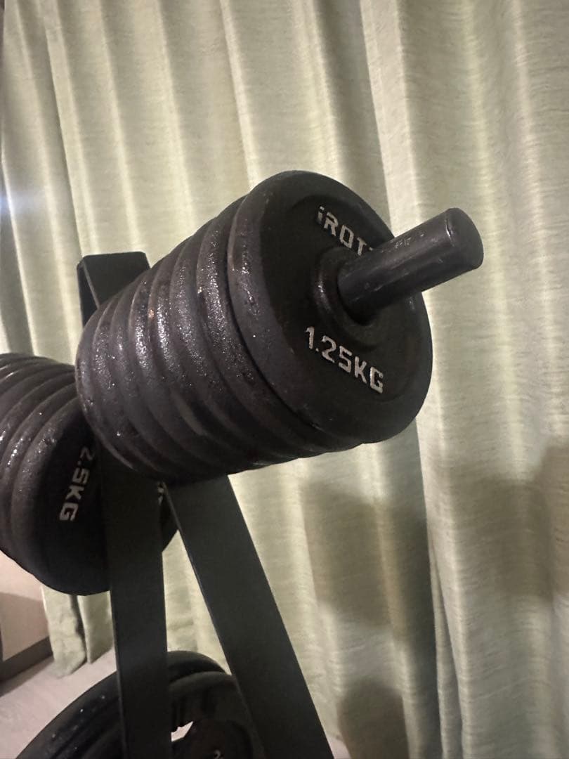 IROTEC プレートセット 計80kg プレートラック付 引き取り限定