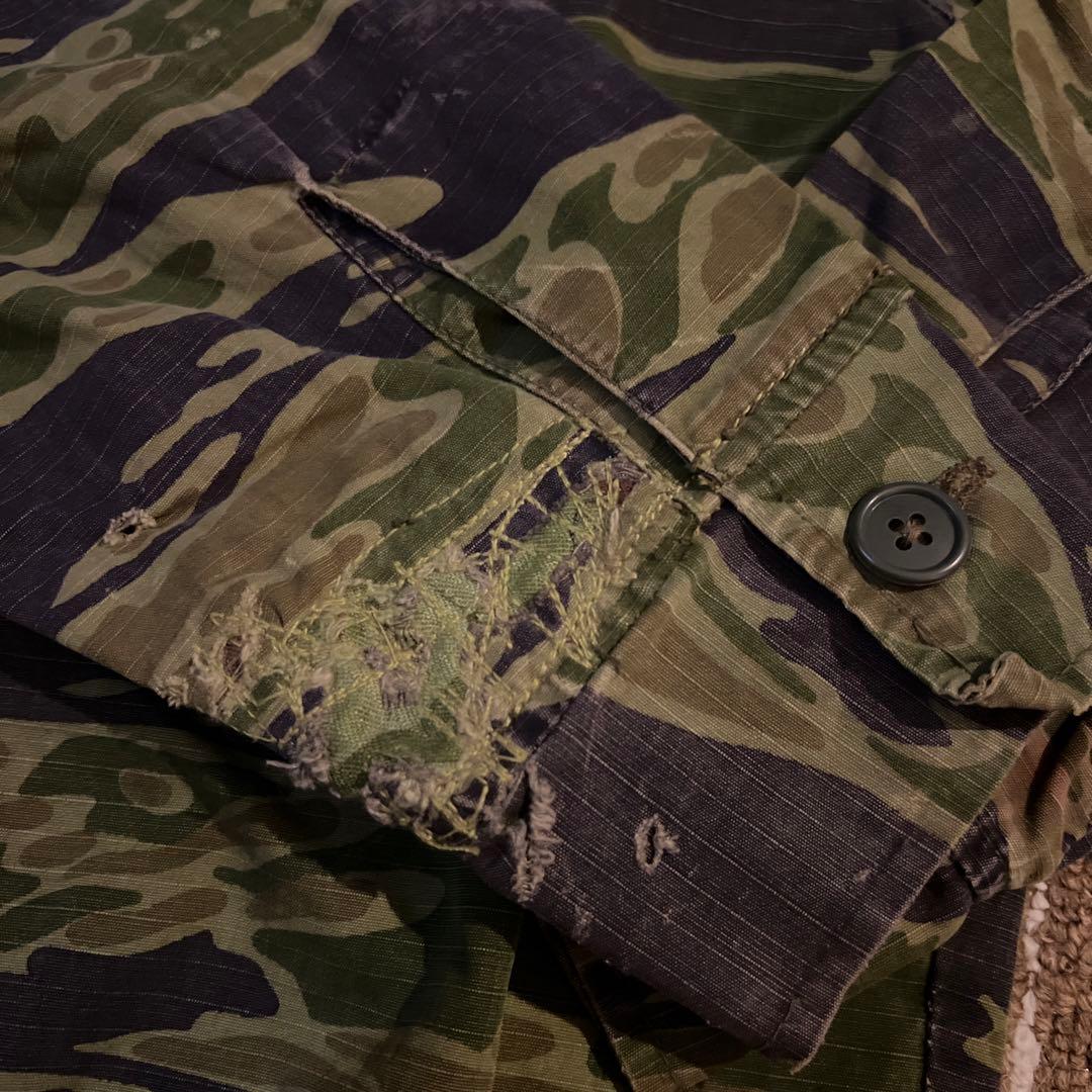 60S 70S ビンテージ　タイガーストライプ　タイガーカモ　ジャケット