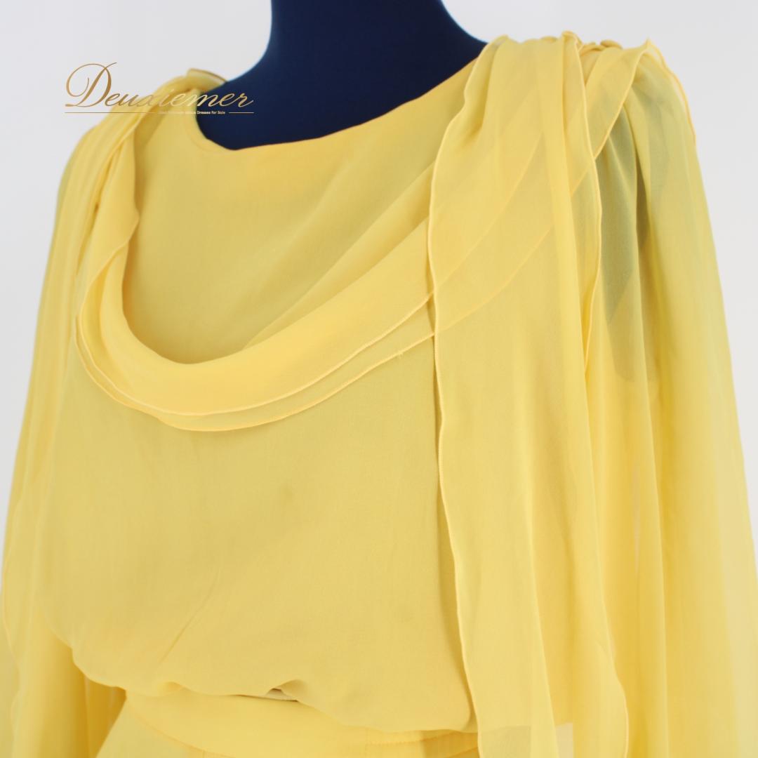 【日本製 社交ダンス衣装】イエロー Chacott 上下セット ツーピース 黄色