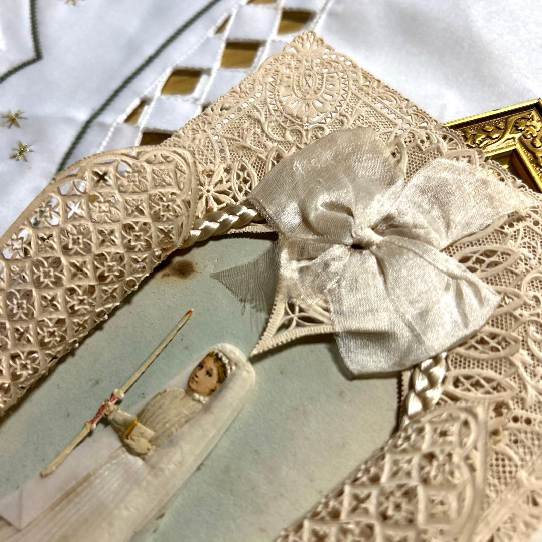 【✨破れなしの美品✨】✳︎フランスアンティーク コミュニオンのカニヴェ✳︎