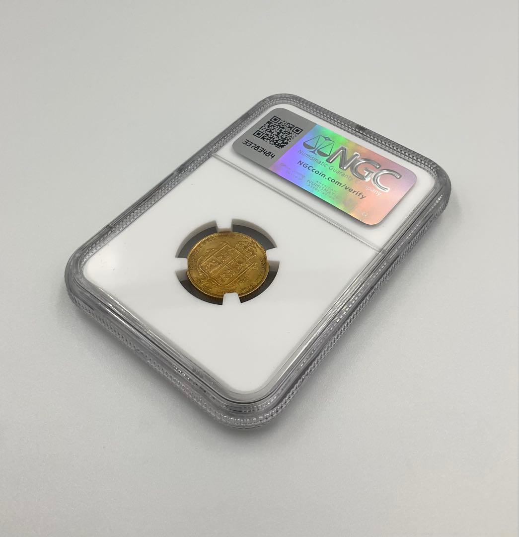 1887 英国 ヴィクトリア ジュビリーヘッド 1/2ソブリン 金貨 MS63