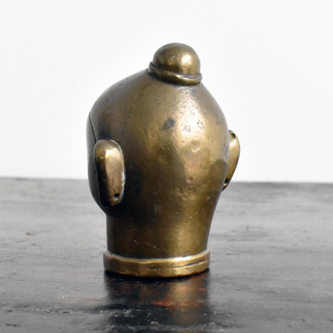 インド 19世紀 ヒンドゥー教 ガウリ女神頭部像 /真鍮/神具/仏具/厄除け