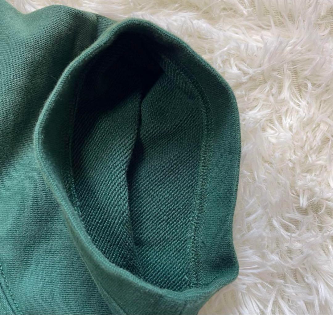 GOLFICKERS ゴルフ ポロシャツ スウェット 半袖グリーンサイズL