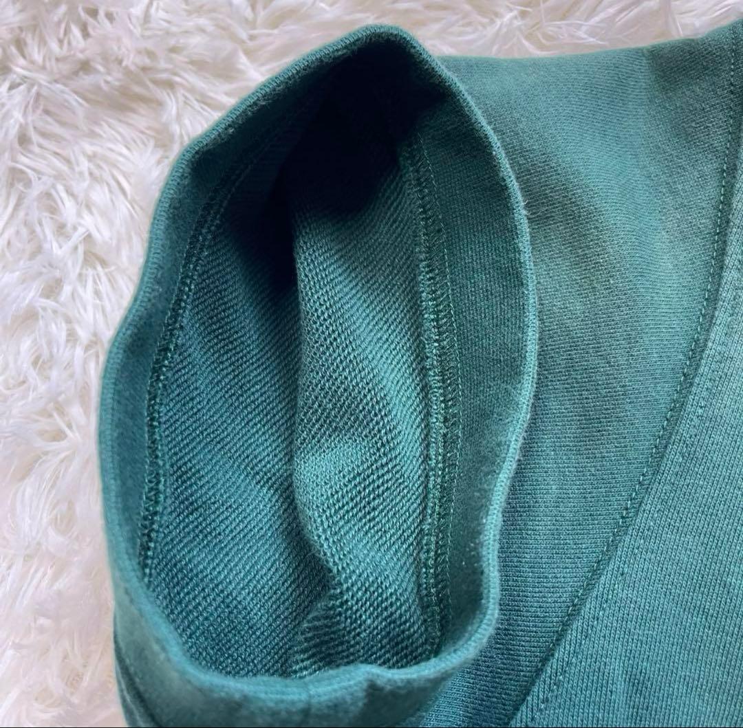 GOLFICKERS ゴルフ ポロシャツ スウェット 半袖グリーンサイズL