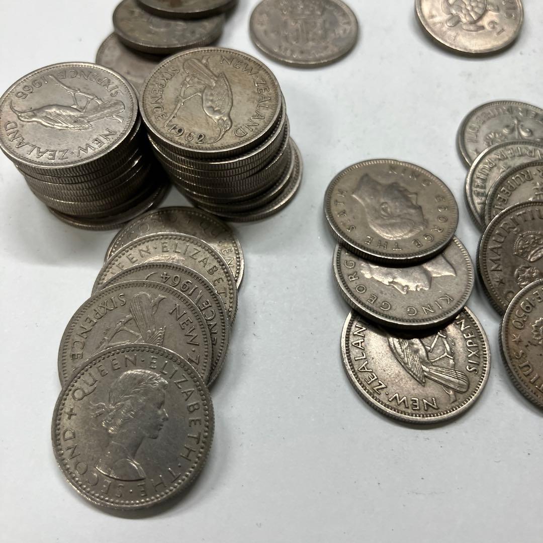 イギリス 6ペンス 外国 硬貨 古銭　エリザベス　ジョージ　まとめ売り