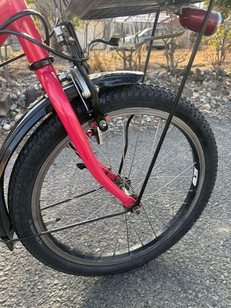 電動アシスト自転車 ピンク 前バスケット付き