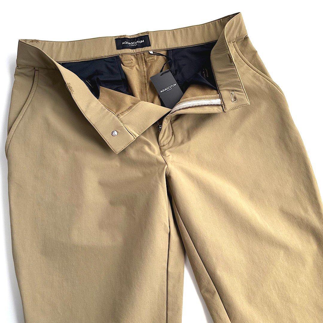 アクアスキュータムゴルフ メンズパンツ ゴルフウェア ベージュ 82cm