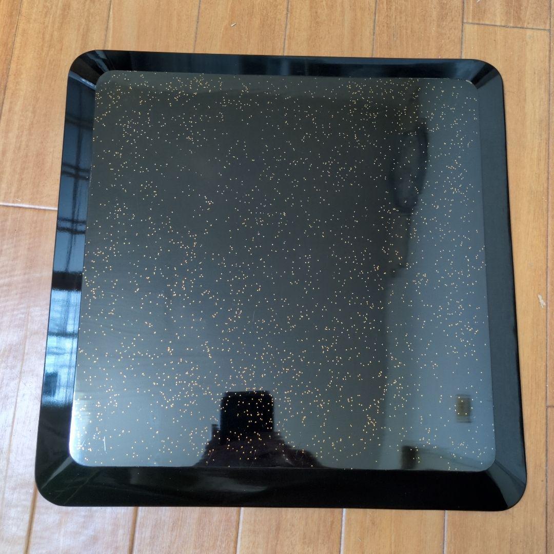 漆器 膳 金色装飾 正方形