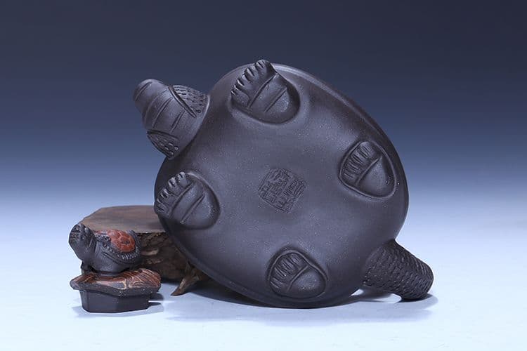 紫砂茶壷 中国宜興製   竜亀壺