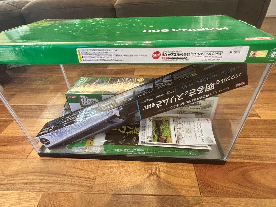 GEX 枠付きガラス水槽MARINA600 アクアリウムセット