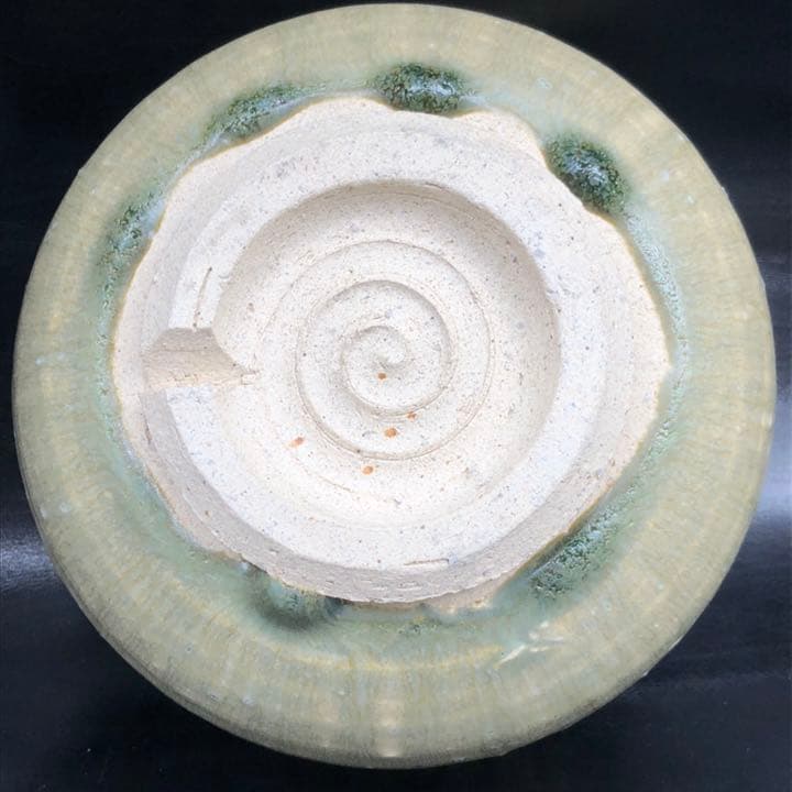 古美術品◼️釉薬の流れや溜まりがかなりステキな大きい深いお皿、大鉢、花瓶？花道具？