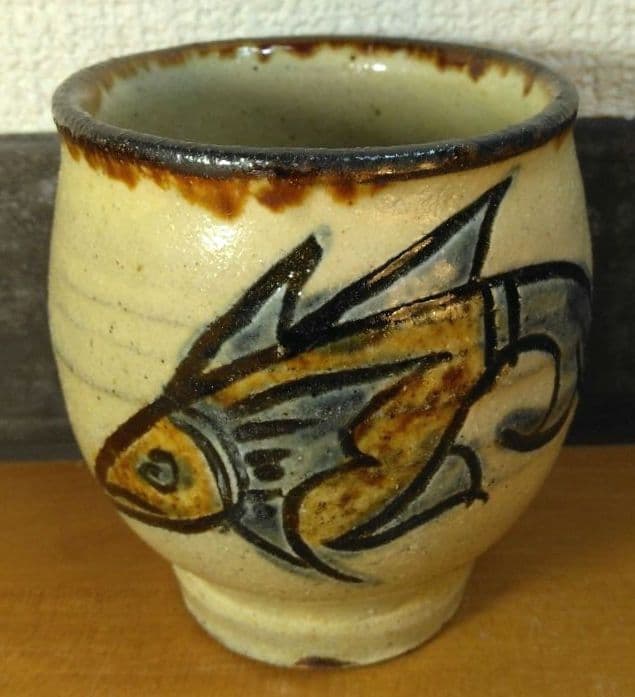 人間国宝 金城次郎 壷屋焼湯呑 栞 共箱 美品 壺屋焼 やちむん