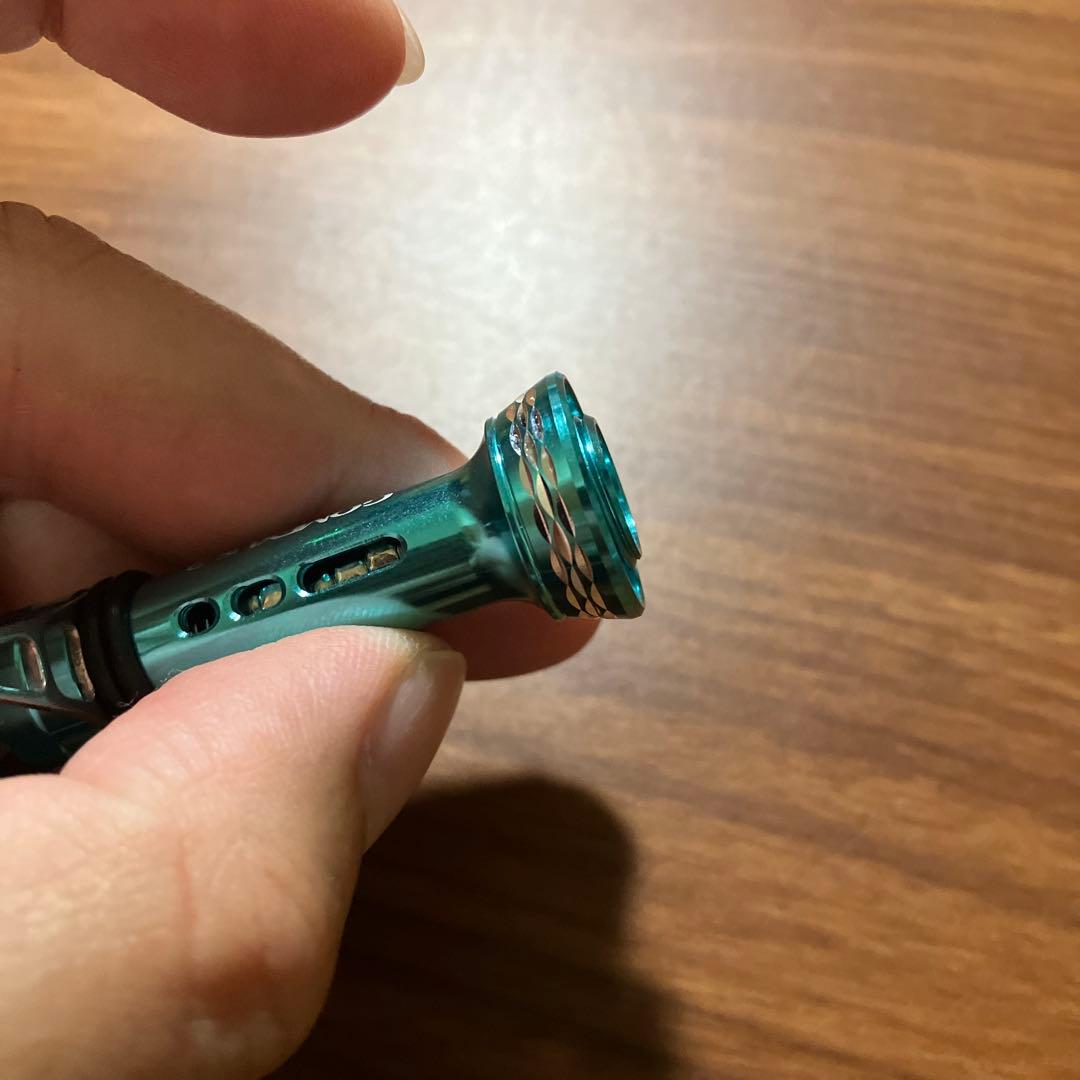 美品　ゴメクサス　エメラルダスカラー　ダブルハンドル　ダイワ専用スタンド